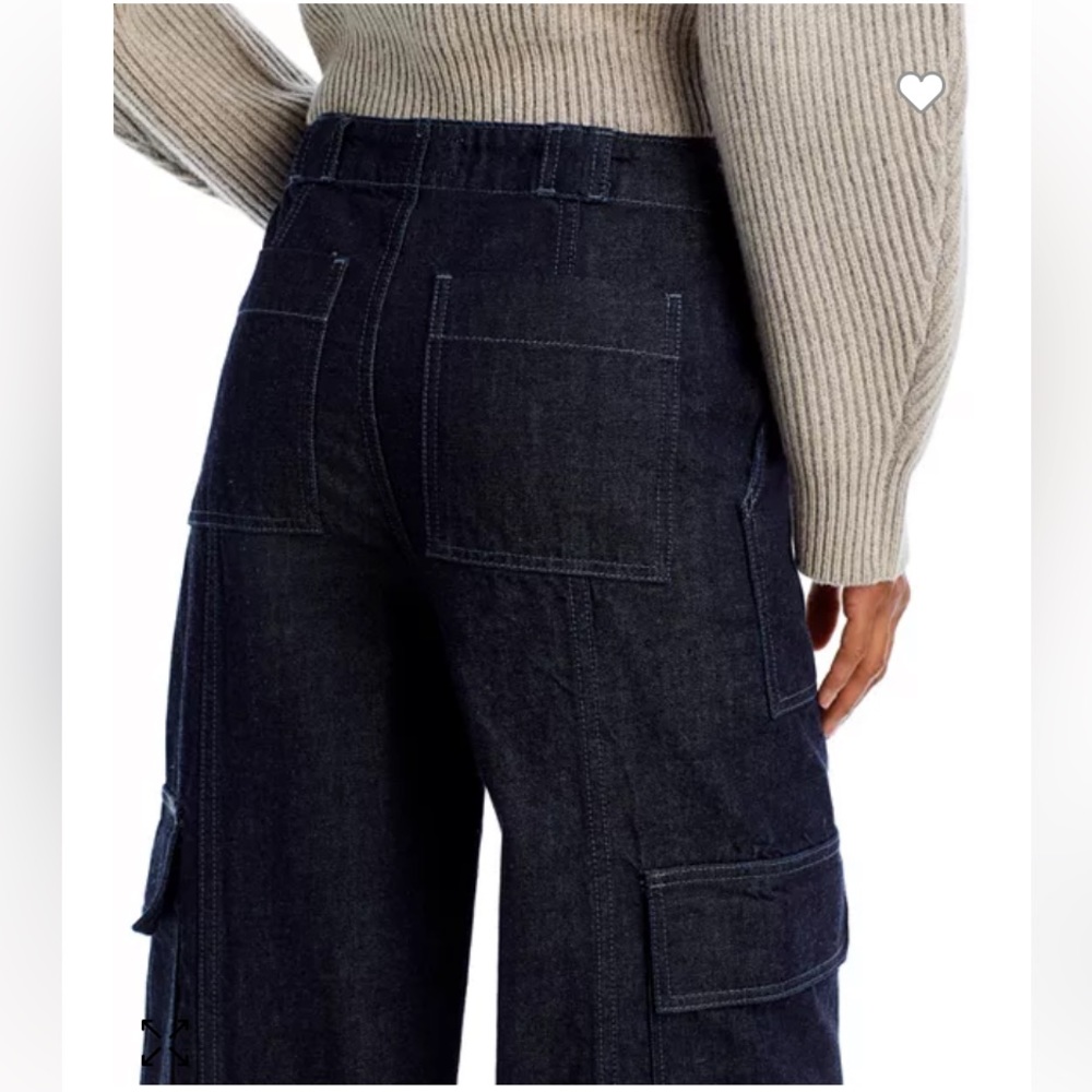 NWT AG Jeans x Emrata Amia Wide Leg Cargo Carpenter Denim trouser pant Jean - Picture 13 of 17